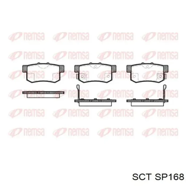 Задні гальмівні колодки SP168 SCT