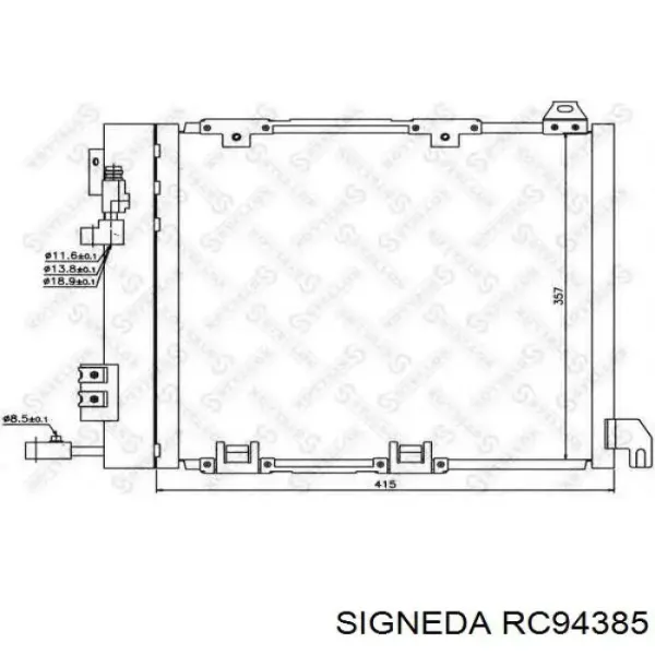 Радіатор кондиціонера RC94385 Signeda