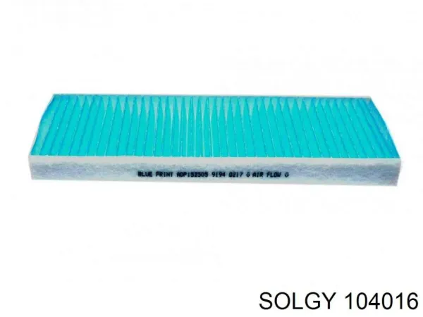 Фільтр салону 104016 Solgy