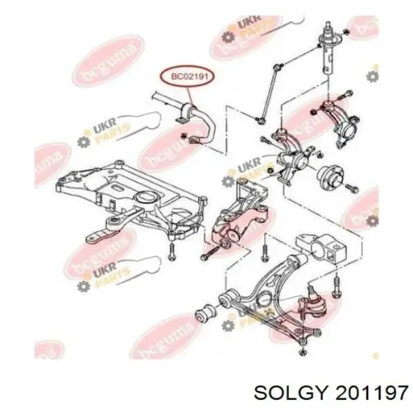 Передній стабілізатор 201197 Solgy