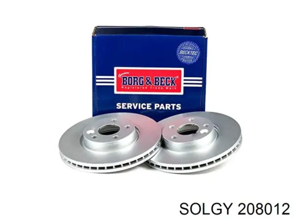 Гальмівні диски передні 208012 Solgy