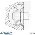 ШРУС зовнішній передній SPIDAN 0020188