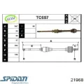 Піввісь права Citroen C5 DC
