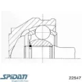 ШРУС зовнішній передній SPIDAN 0022547