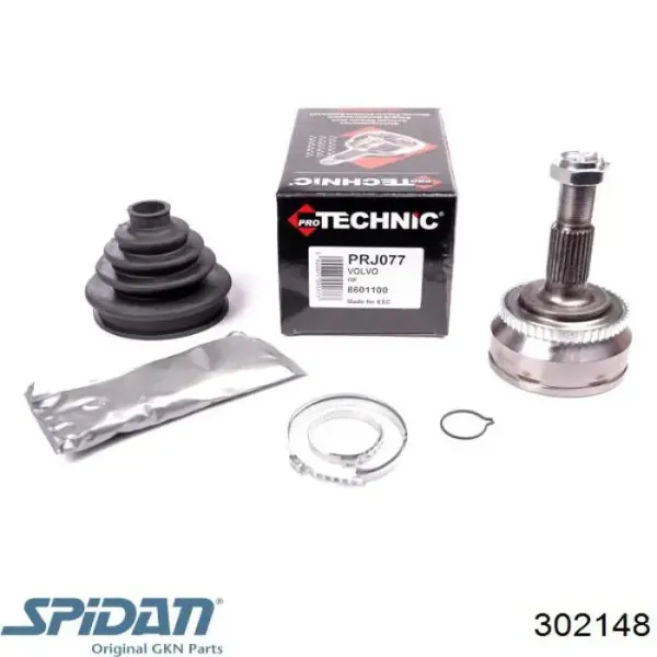 ШРУС зовнішній передній 302148 GKN-Spidan