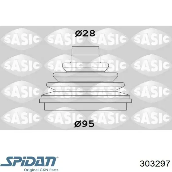 Пильник ШРУСа зовнішній 303297 GKN-Spidan