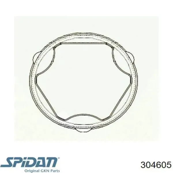 ШРУС внутрішній правий 304605 GKN-Spidan