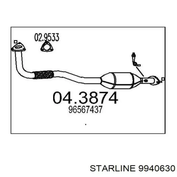 Каталізатор 9940630 Starline