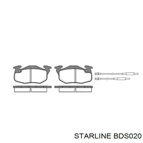 Передні тормозні колодки BDS020 Starline