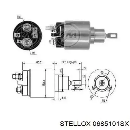 Втягуюче реле стартера SS0017P AS/Auto Storm