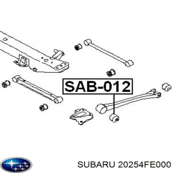 Сайлентблок заднього поздовжнього важеля, передній 20254FE000 Subaru