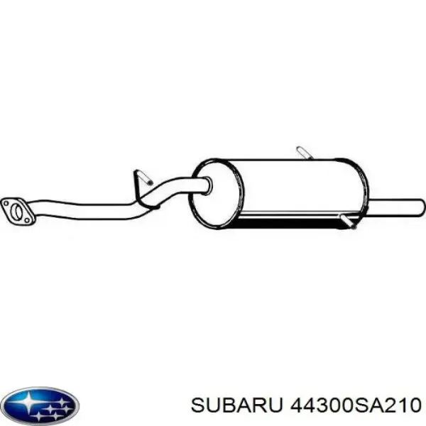 Глушник, задня частина 44300SA210 Subaru