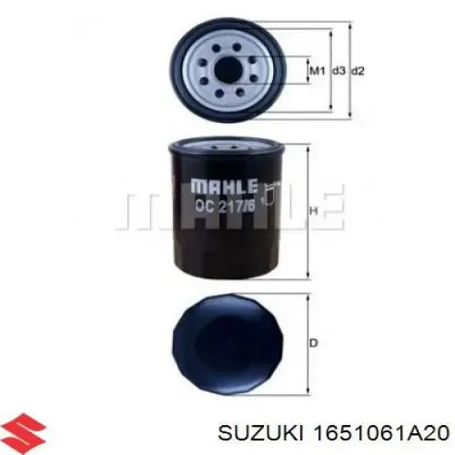 Масляний фільтр 1651061A20 Suzuki