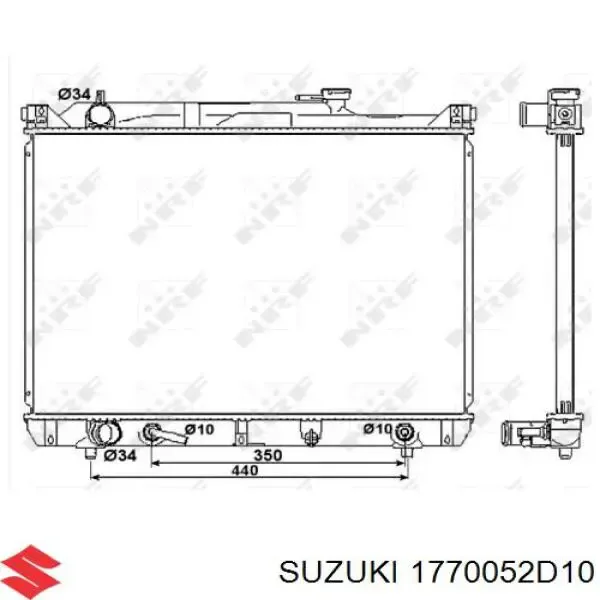 Радіатор 1770052D10 Suzuki