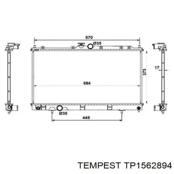 Радіатор TP1562894 Tempest
