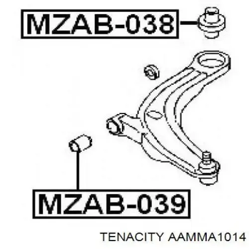 Сайлентблок переднього важеля AAMMA1014 Tenacity