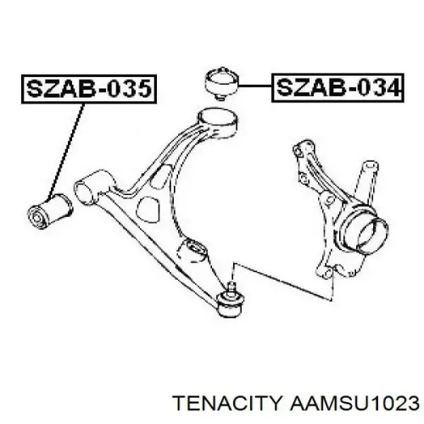 Сайлентблок переднього важеля AAMSU1023 Tenacity