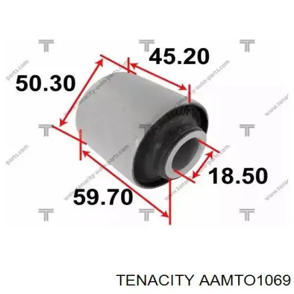 Сайлентблок заднього поздовжнього верхнього важеля AAMTO1069 Tenacity