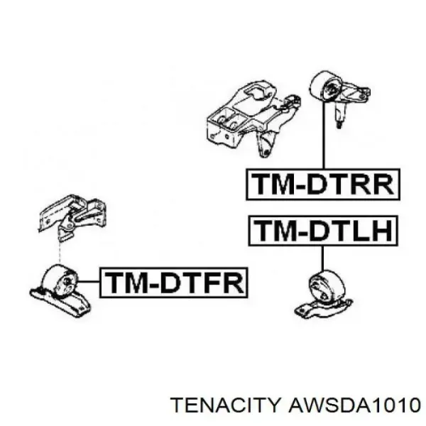 Подушка двигуна задня AWSDA1010 Tenacity