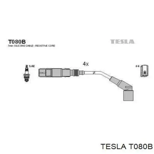 Високовольтні дроти T080B Tesla