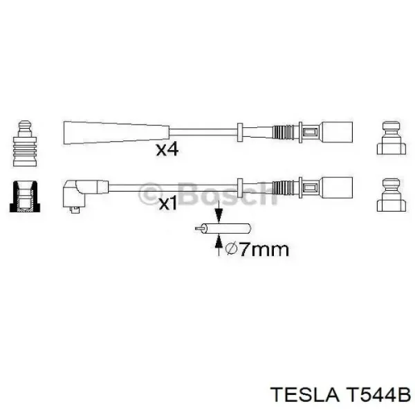 Високовольтні дроти T544B Tesla