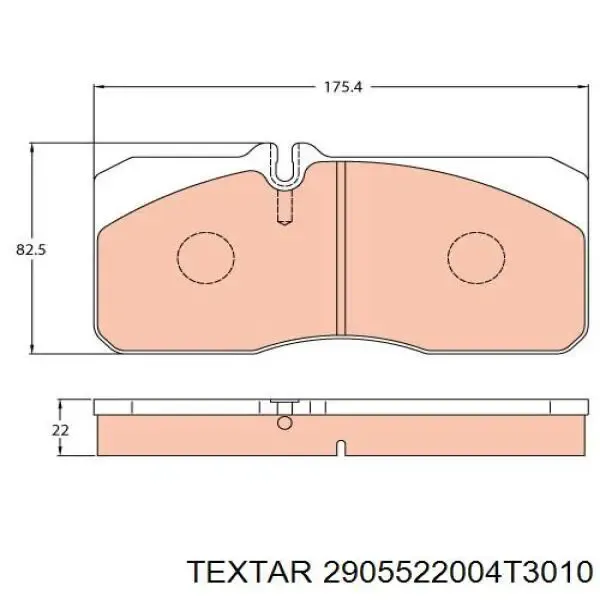 Передні тормозні колодки 2905522004T3010 Textar