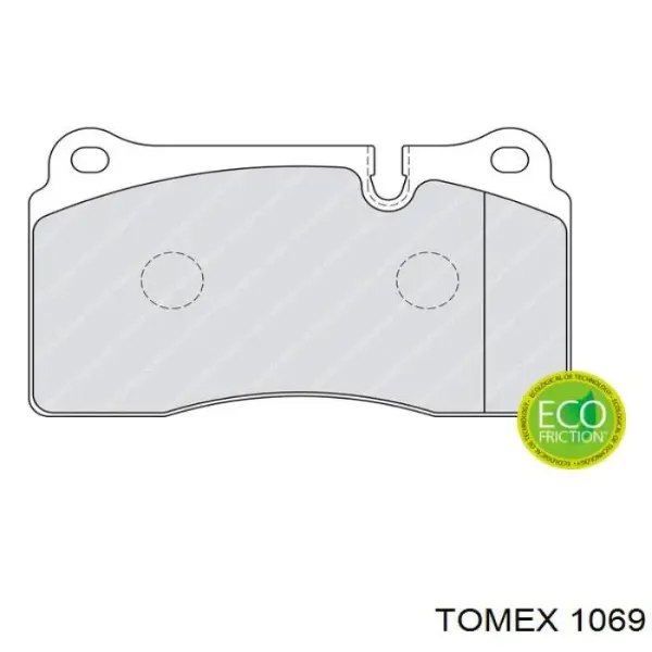 Передні тормозні колодки 1069 Tomex