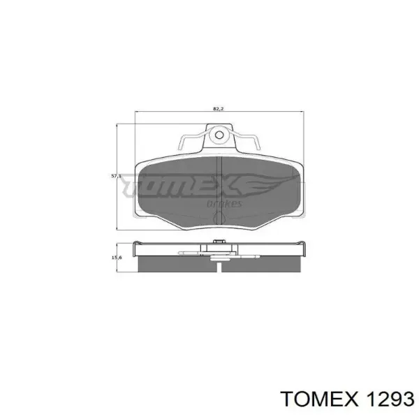 Задні гальмівні колодки 1293 Tomex