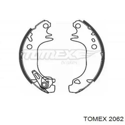 Колодки гальмові задні, барабанні 2062 Tomex