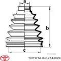 Пильники ШРКШів передній піввісі, комплект TOYOTA 0442744020