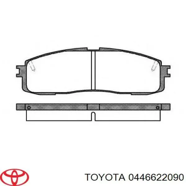 Задні гальмівні колодки 0446622090 Toyota