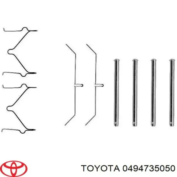 Ремкомплект гальмівних колодок 0494735050 Toyota