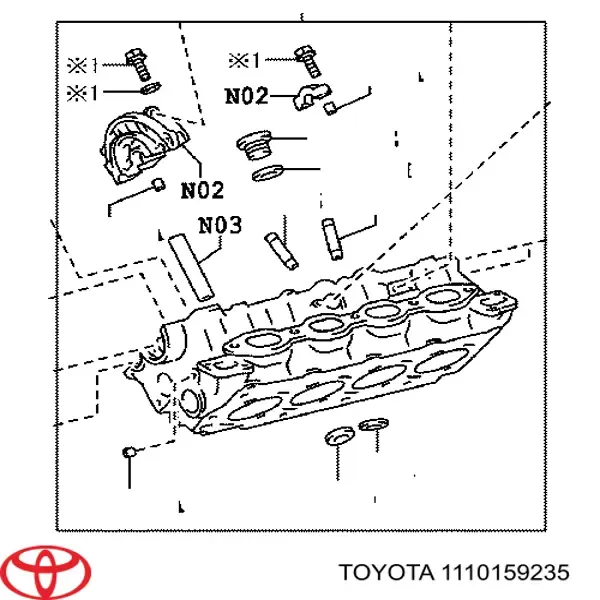 ГБЦ 1110159235 Toyota