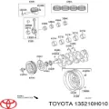 Зірка-шестерня приводу коленвалу двигуна TOYOTA 135210H010