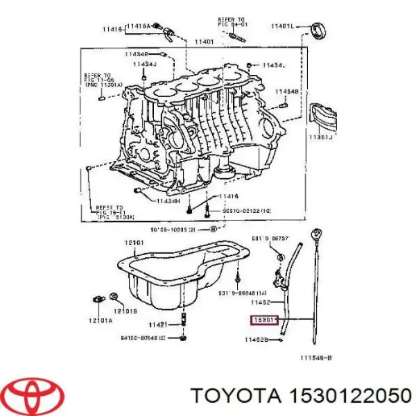 Покажчик рівня масла на Toyota Auris UKP E15