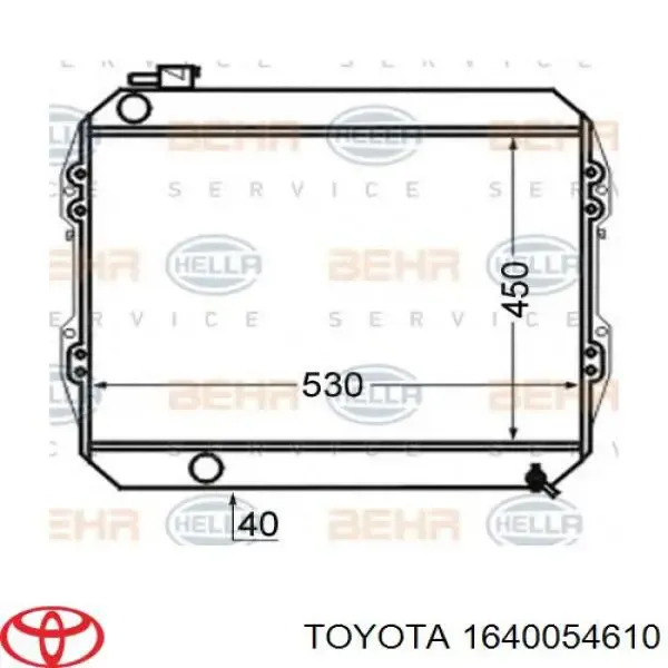 Радіатор 1640054610 Toyota