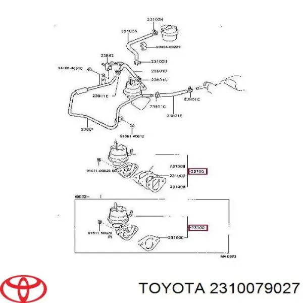 Паливний насос високого тиску 2310079027 Toyota