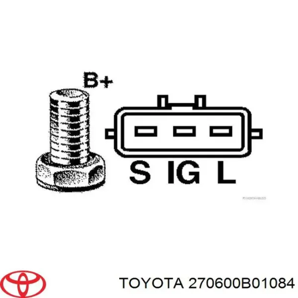 Генератор 270600B01084 Toyota