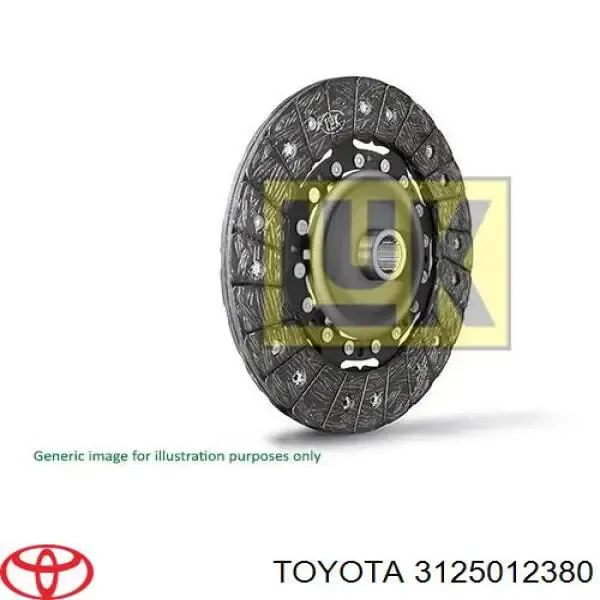Диск зчеплення 3125012380 Toyota