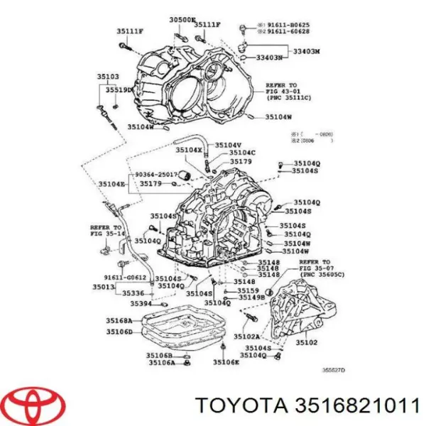 Прокладка піддону АКПП 3516821011 Toyota