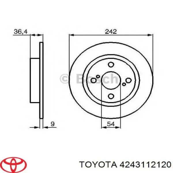Гальмівні диски 4243112120 Toyota