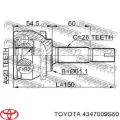 ШРКШ зовнішній передній, лівий TOYOTA 4347009S60