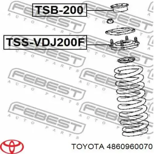 Опора амортизатора переднього 4860960070 Toyota