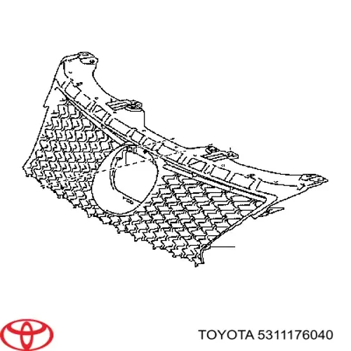 Решітка радіатора 5311176040 Toyota