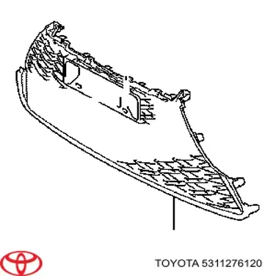 Решітка переднього бампера, центральна 5311276120 Toyota