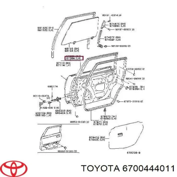 Двері задні, ліві Toyota Picnic XM1