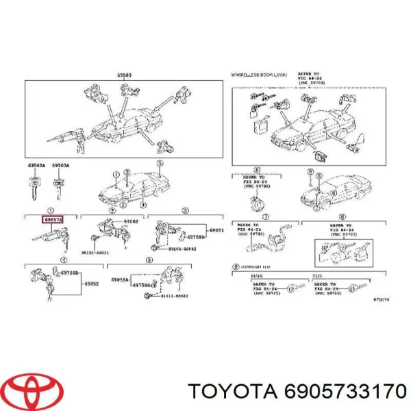 Личинка замка запалювання Toyota Camry IV