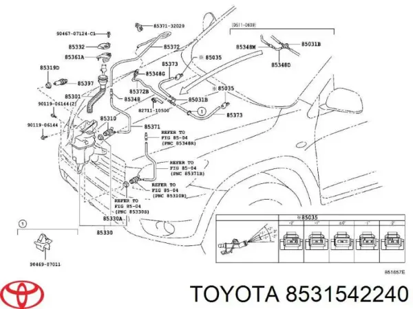 Бачок омивача 8531542240 Toyota