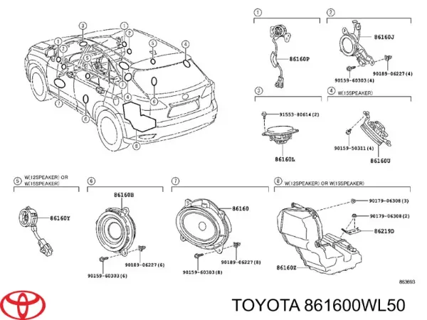  861600WL50 Toyota