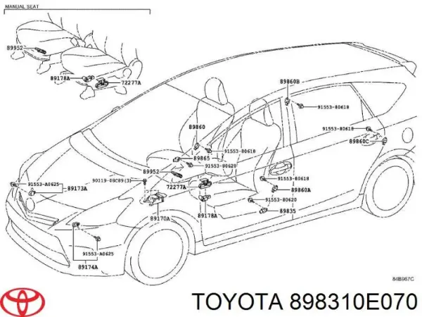  898310E070 Toyota